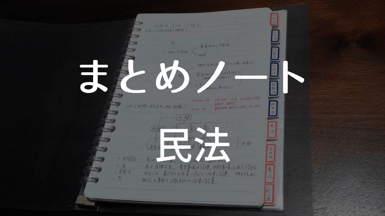 民法ノートトップ画像