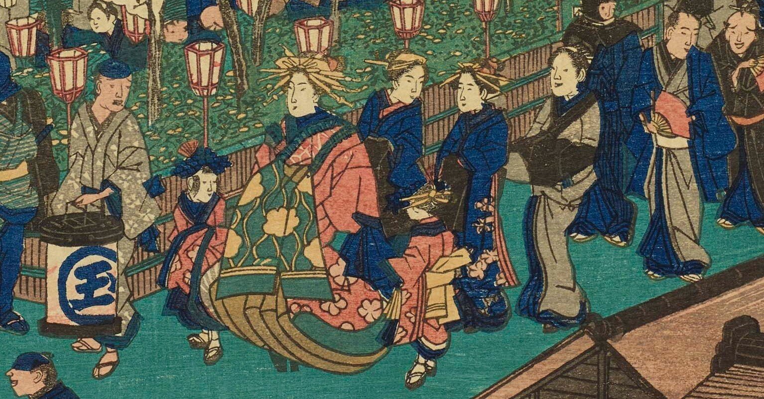 新品　The Arth 床上手さん　花魁 花魁の四季より『 冬 』（デジタル版画、作品のみ） | 襖紙・ふすま紙