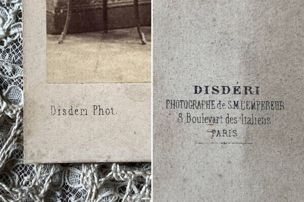 名刺版写真 カルトドヴィジット -フランス19世紀の流行 名刺版写真 カルトドヴィジット -フランス19世紀の流行
