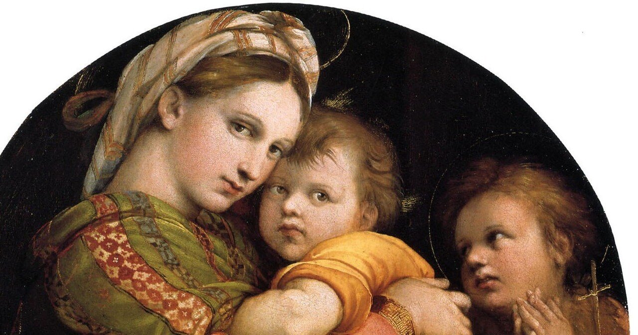 ■KPM真作 19世紀ドイツ手描き陶板画 ラファエロ システィーナの聖母子 □KPM真作 19世紀ドイツ手描き陶板画 小椅子の聖母