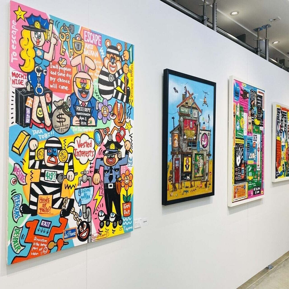 青山哲士 絵画 「GOOD=GOD?」 さんま画廊