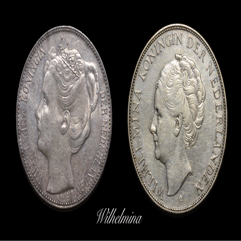 アンティークコインの世界 | ウィルヘルミナ女王の2•1/2グルデン銀貨｜Shelk🦋