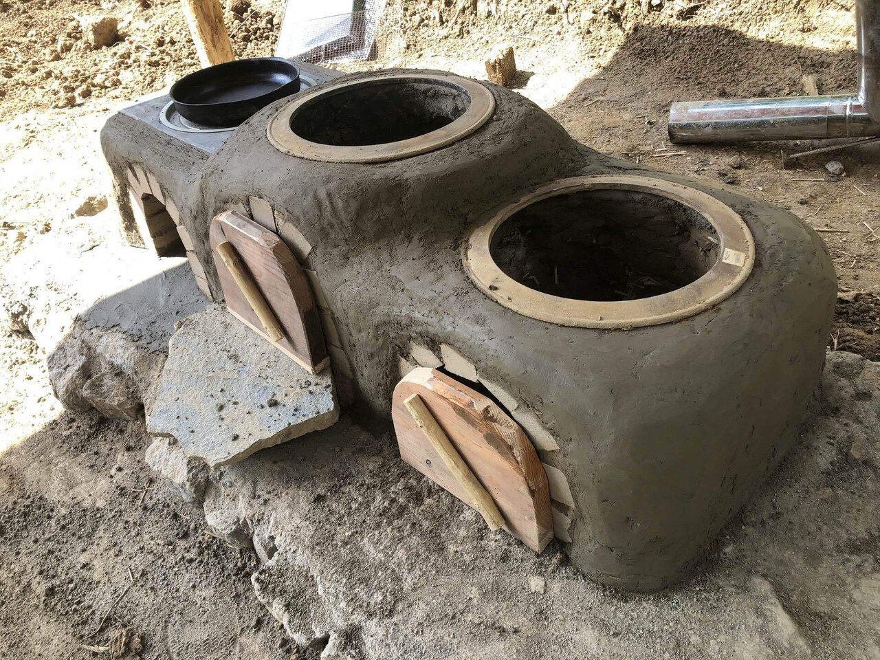 3連登り窯カマド完成｜shanthi-usui