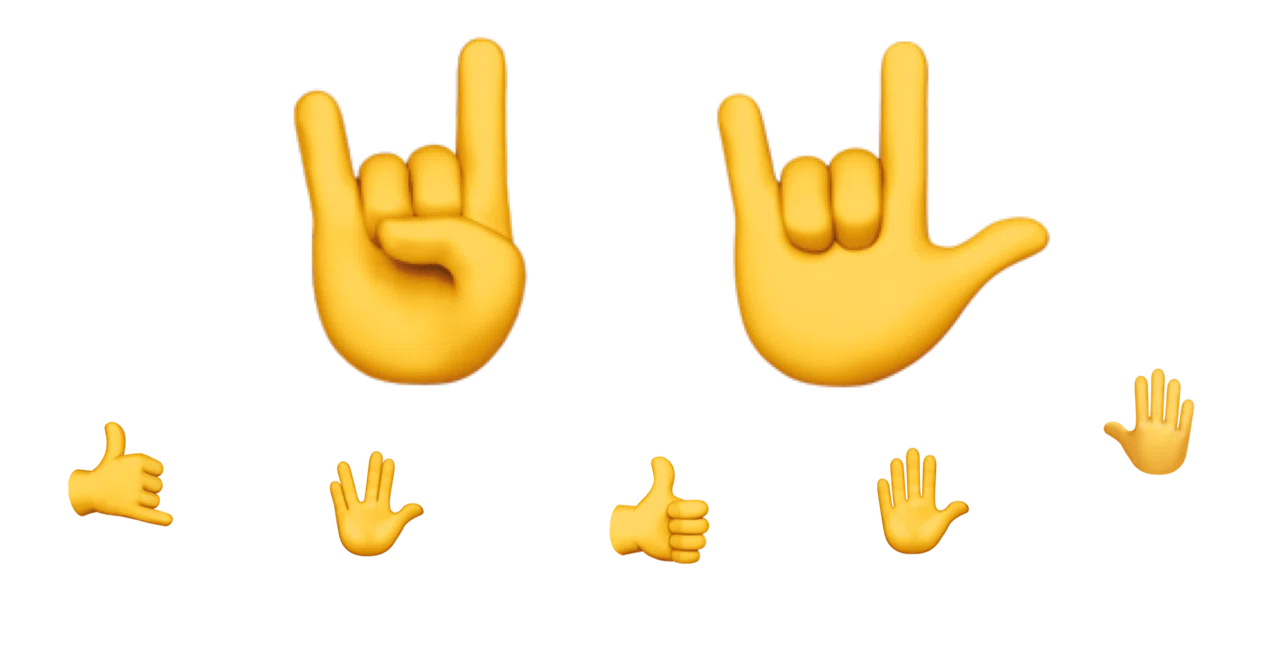 絵文字の3本指 と2本指 って意味が違うらしい件 ひぐち 北欧デンマーク Note