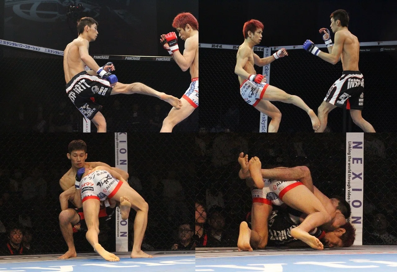 KING OF PANCRASIST 砂辺光久さんサイン入りレガース（片足） PANCRASE】16連勝・砂辺光久「チームの力と自分の閃きを大切に」＝最強