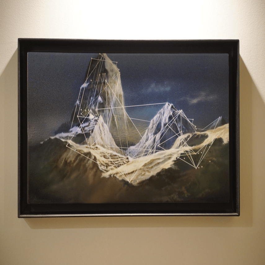 油絵コッレの門 大山功 奥入瀬渓谷