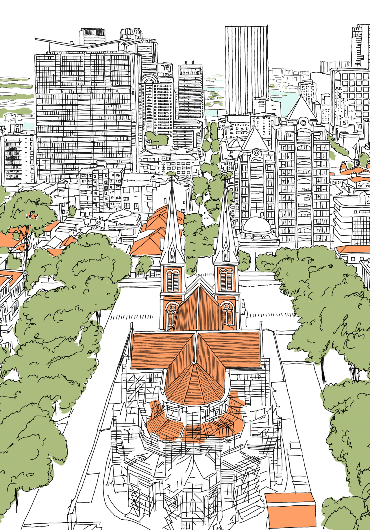 ベトナムのイラスト ベトナムデザインとレトログラス Note