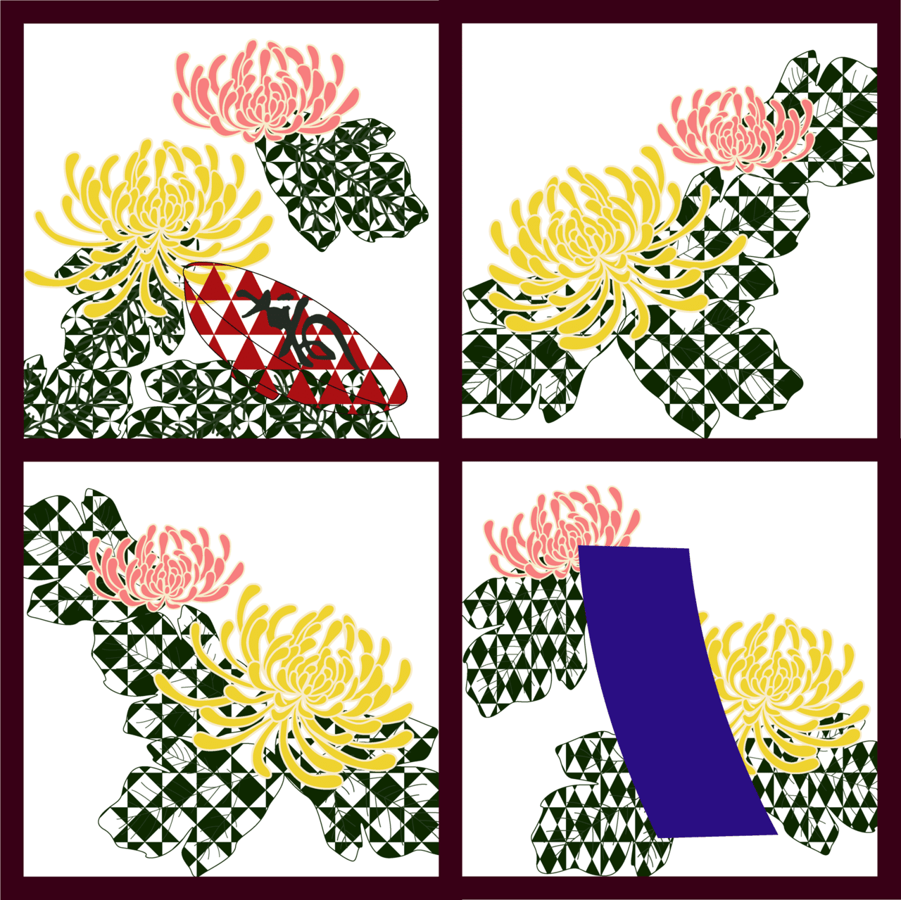 花札 菊に盃 Miyami Note 花札 菊に盃 Miyami Note