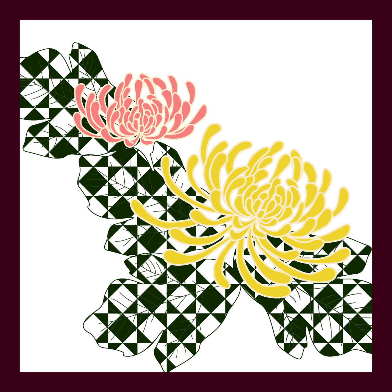 花札 菊に盃 Miyami Note 花札 菊に盃 Miyami Note