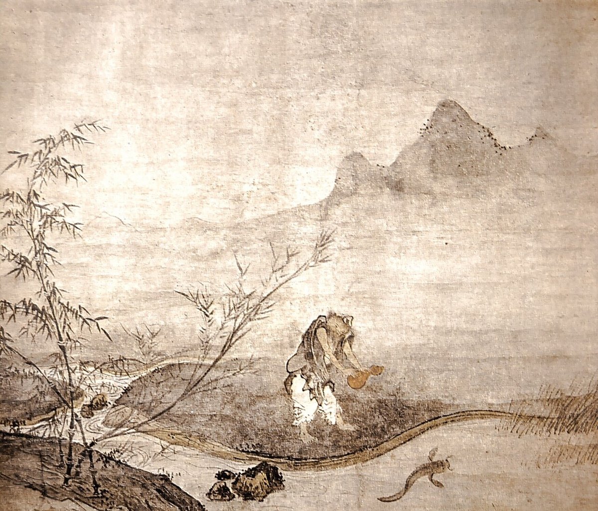 実況する美術鑑賞＃37】如拙「瓢鮎図」 【毎日60分で1記事】｜佐藤悠 