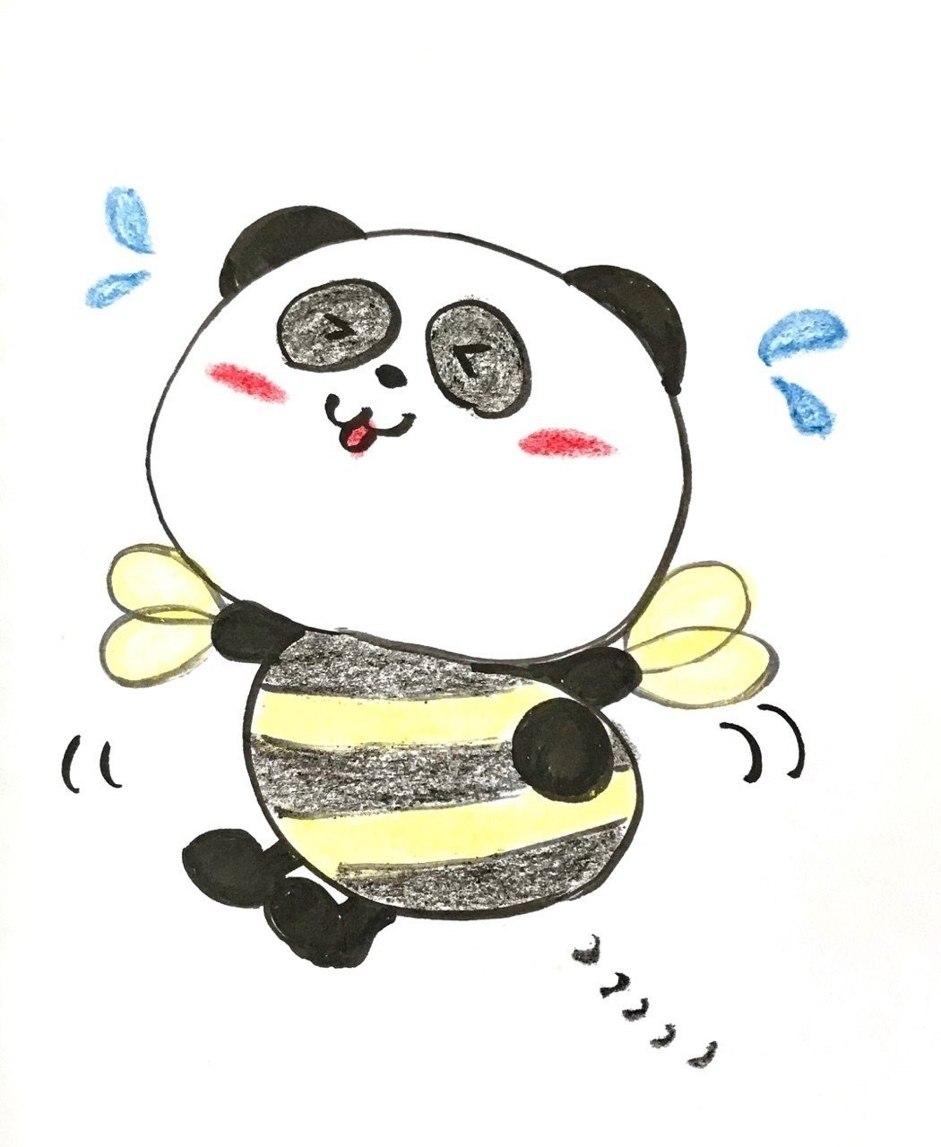 土曜絵画 えせはにびー ぱんだびー 進化ver ちびまゆ Note