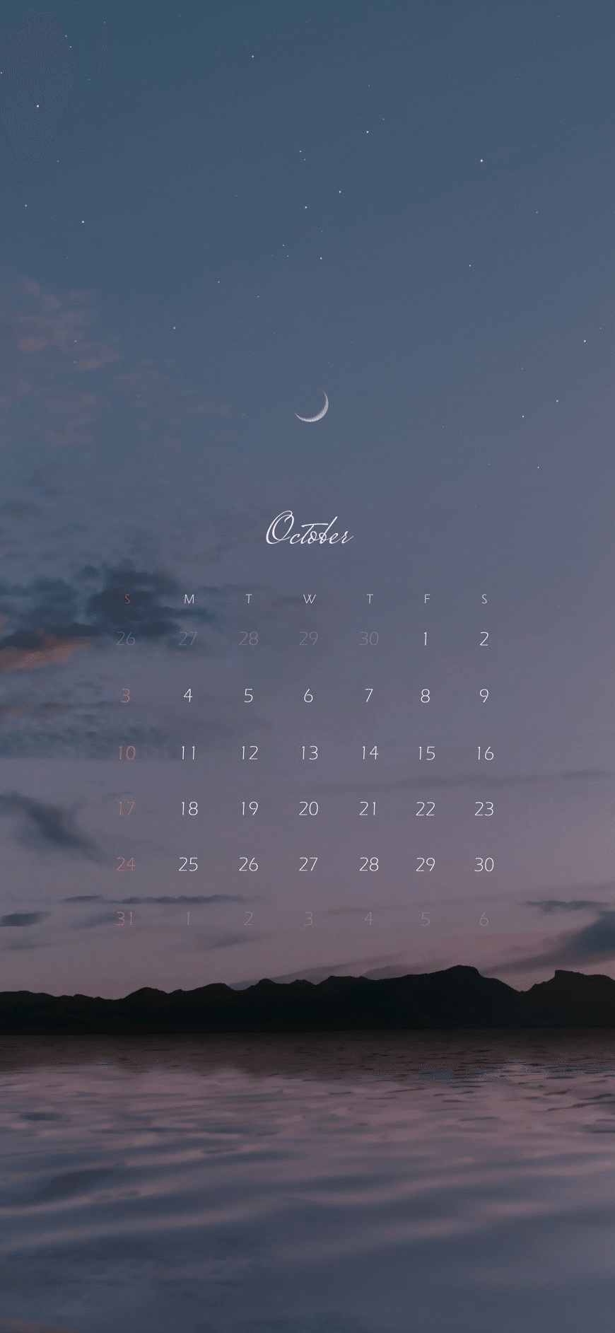 10月のカレンダー を Note