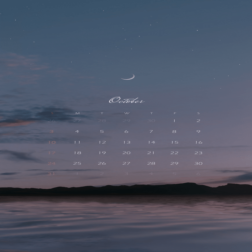 10月のカレンダー を Note