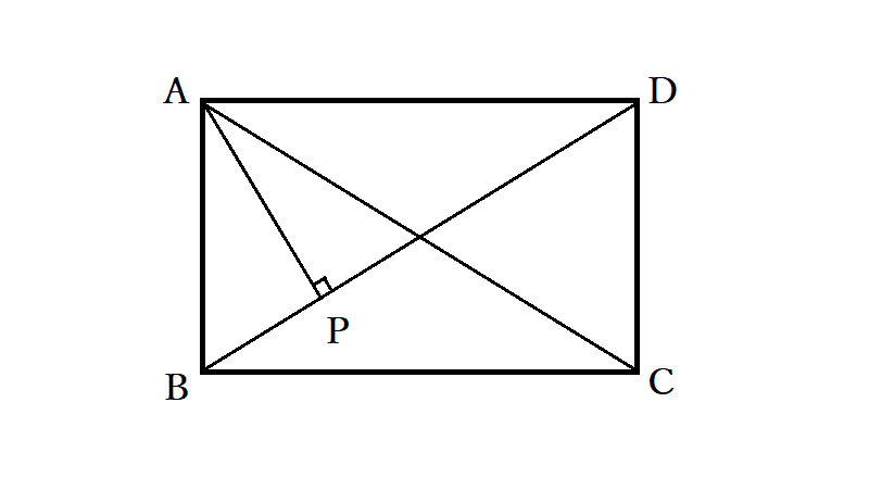 長方形の面積と 対角線と 対角線におろした垂線の関係 ぶんぶつ Note
