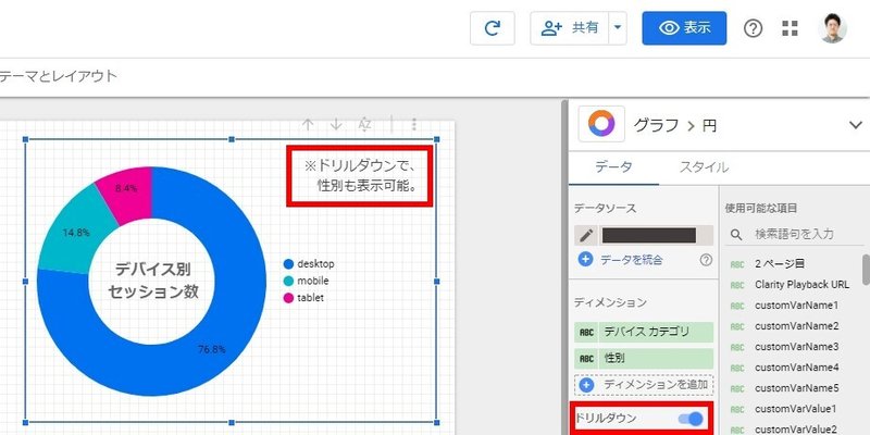 ドリルダウン
