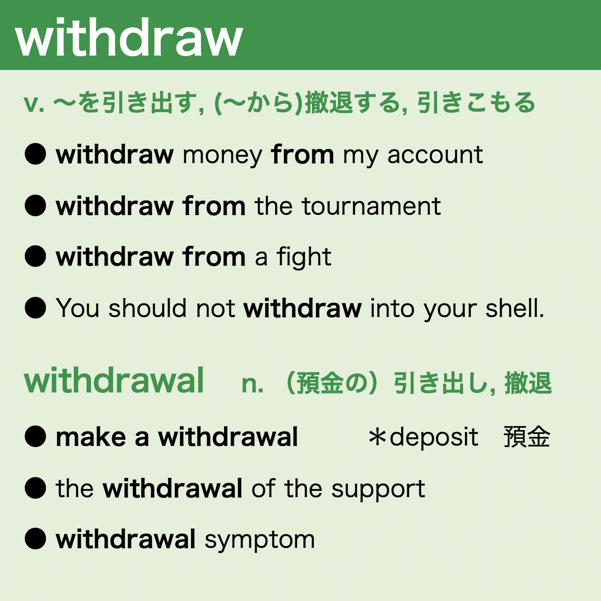 30秒で深める英単語 洋書 7つの習慣 より 21 Withdraw Fuji だれでもmba English 日本生まれ日本育ちのあなたのための 英語講師 Note