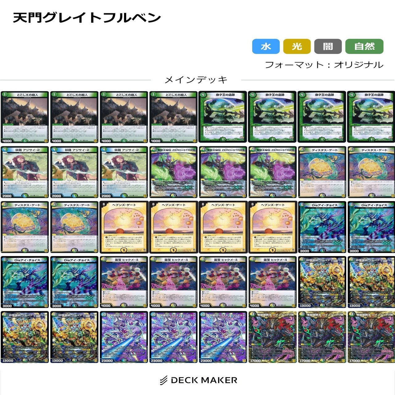 2024 巨大天門】 優勝デッキレシピ【アドバンス/白緑天門