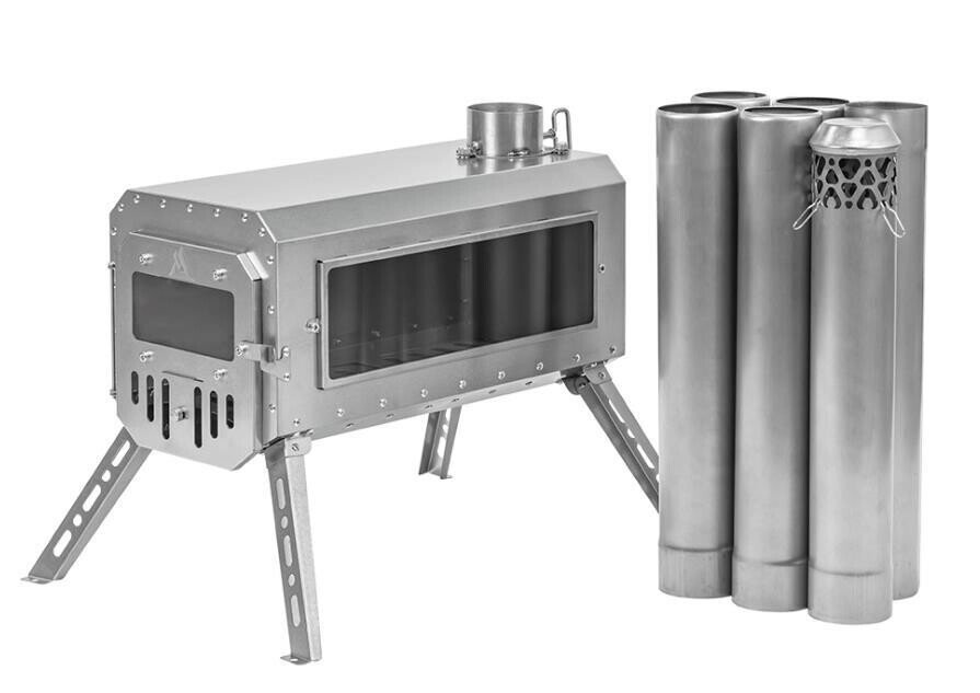 POMOLYの折りたたみチタン薪ストーブです。T1 別売り4mチタン煙突あり Amazon.co.jp: POMOLY Ti Mini チタン薪ストーブ ソロキャンプ用