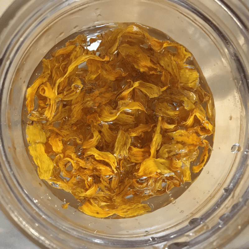 菊芋の花茶を使って 中華風 白きくらげのあえもの Happy Smile 自然療法アニマルホメオパス Note