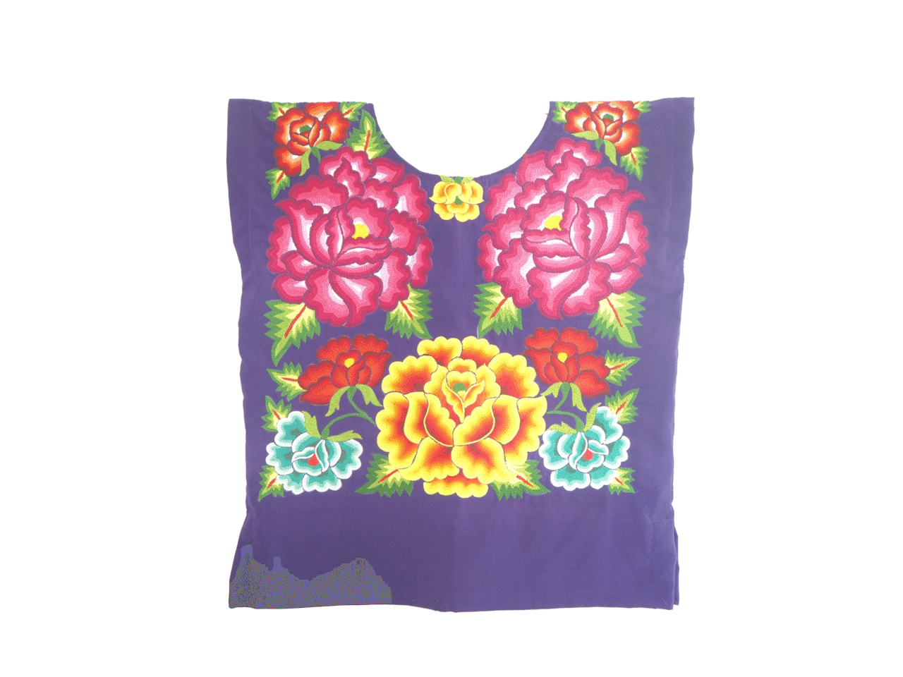 ♥70sVintage✽メキシコ刺繍ポンチョ ♥ ♥70sVintage✽お花刺繍メキシコ刺繍ポンチョメキシコポンチョ♥