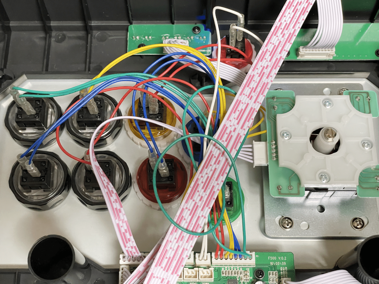 MAYFLASH F500 レバーとボタンの換装(セイミツ製)｜017