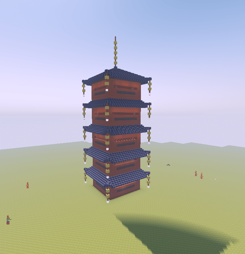 神秘 マイクラで五重の塔を作ってみた ちょこみんと Note