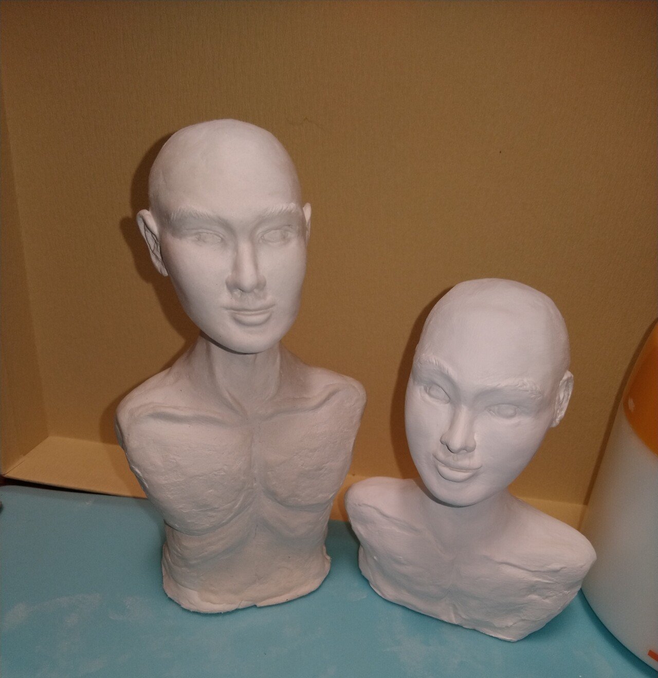 石粉粘土で作った有機的彫刻 オブジェ 石粉粘土で作った有機的彫刻 オブジェ