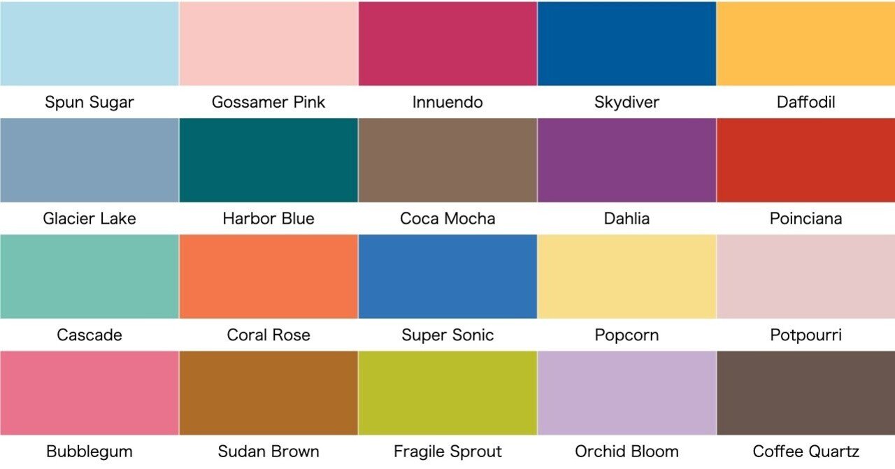 22春夏トレンドカラー28色 松本 英恵 Hanae Matsumoto Note 22春夏トレンドカラー28色 松本 英恵 Hanae Matsumoto Note