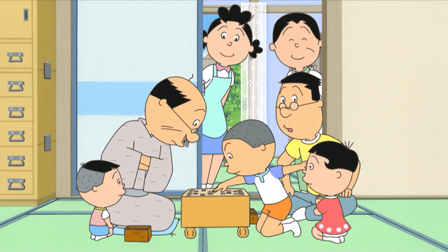 セル画　サザエさんシリーズ（カツオくんワカメちゃんタラちゃん　レストラン） セル画 サザエさんシリーズ（カツオくんワカメちゃんタラちゃん