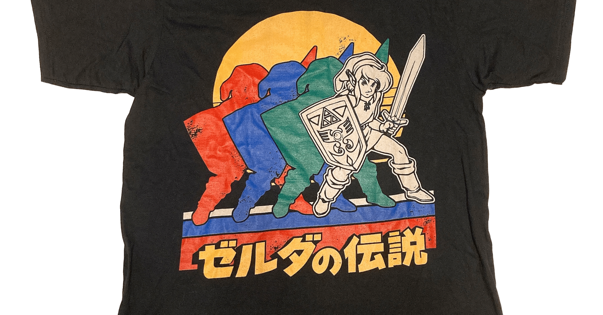 29】ゼルダの伝説レトロリンク漢字ポートレートグラフィックTシャツ｜ミキ