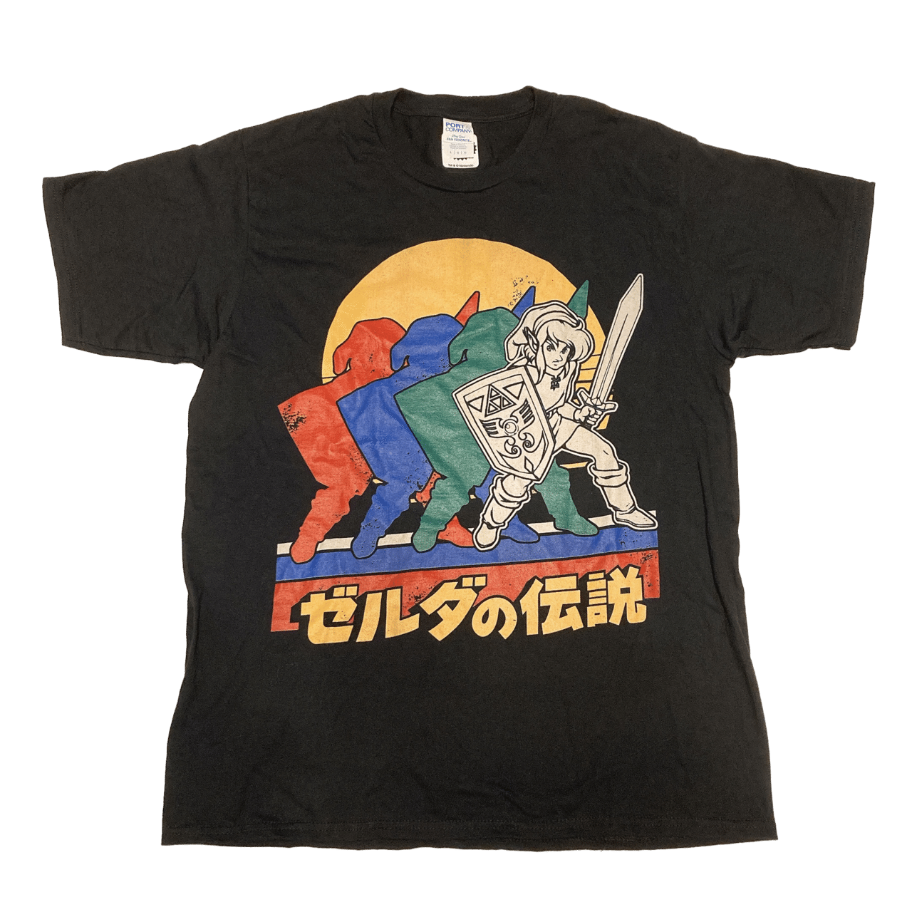 29】ゼルダの伝説レトロリンク漢字ポートレートグラフィックTシャツ｜ミキ