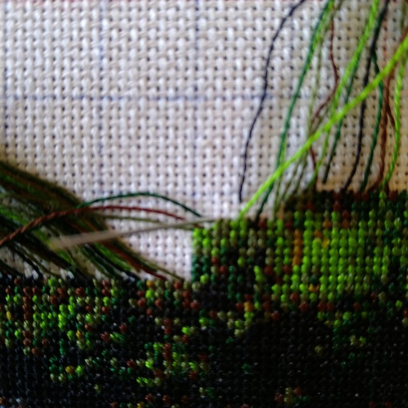 クロスステッチ パーキング法｜まぁさ