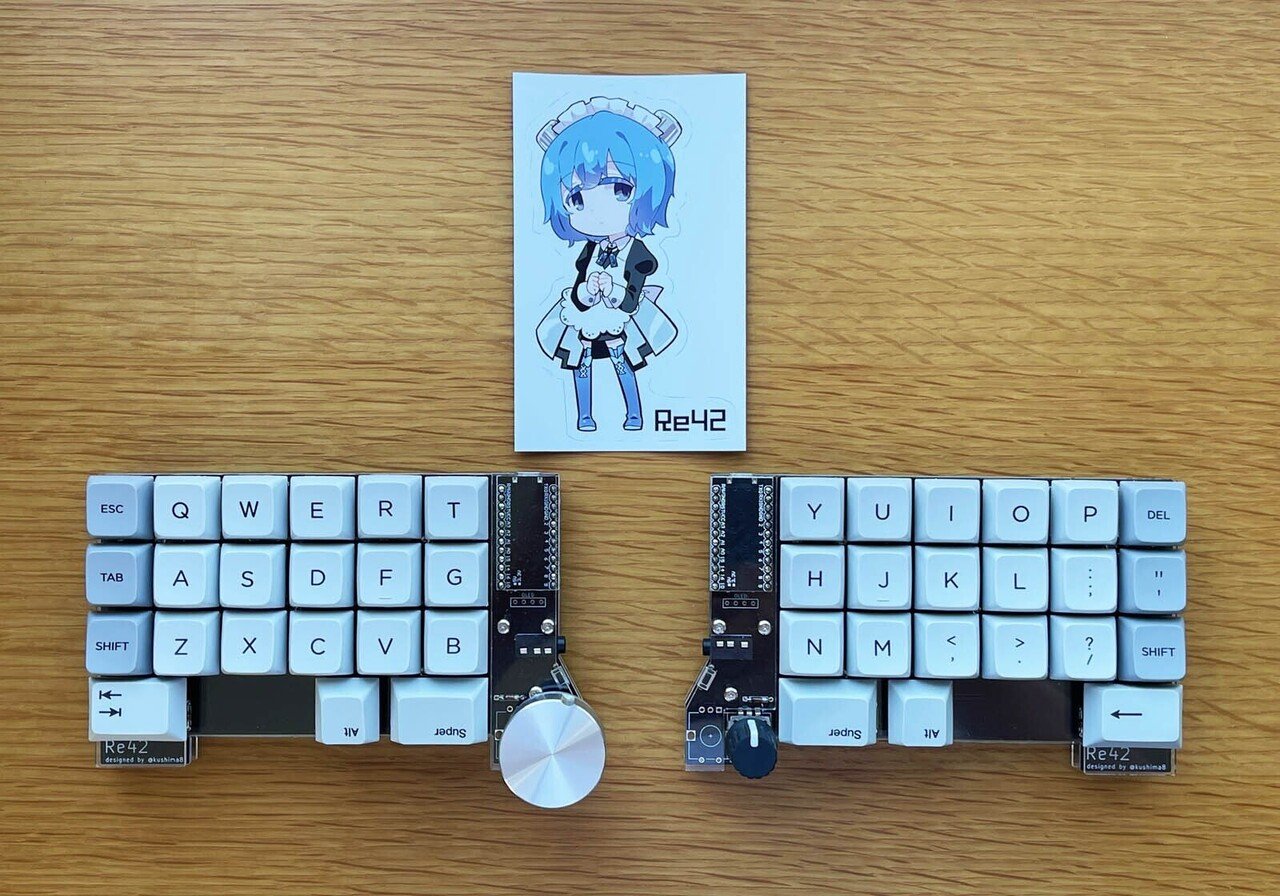 ロータリーエンコーダー搭載 左右分割キーボードRe64_Rev2を使ってみた