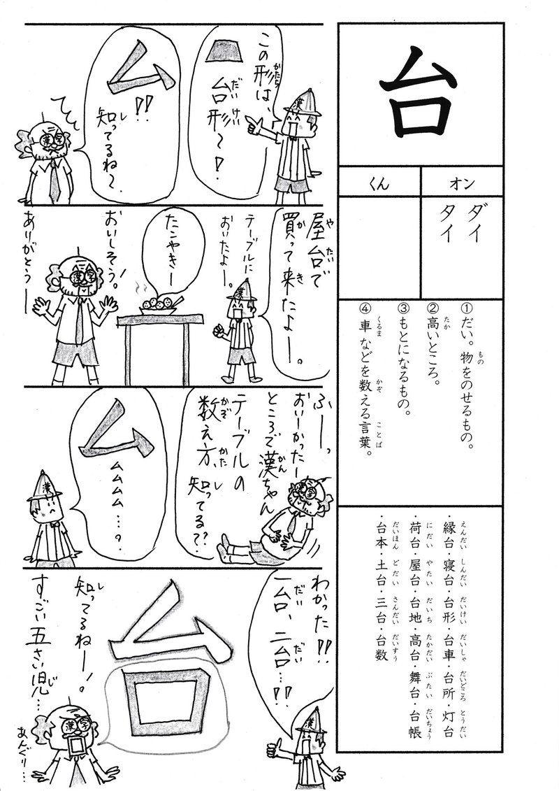 学校では教えてくれない漢字漫画 小2 台 Sun Sunny D01 Note