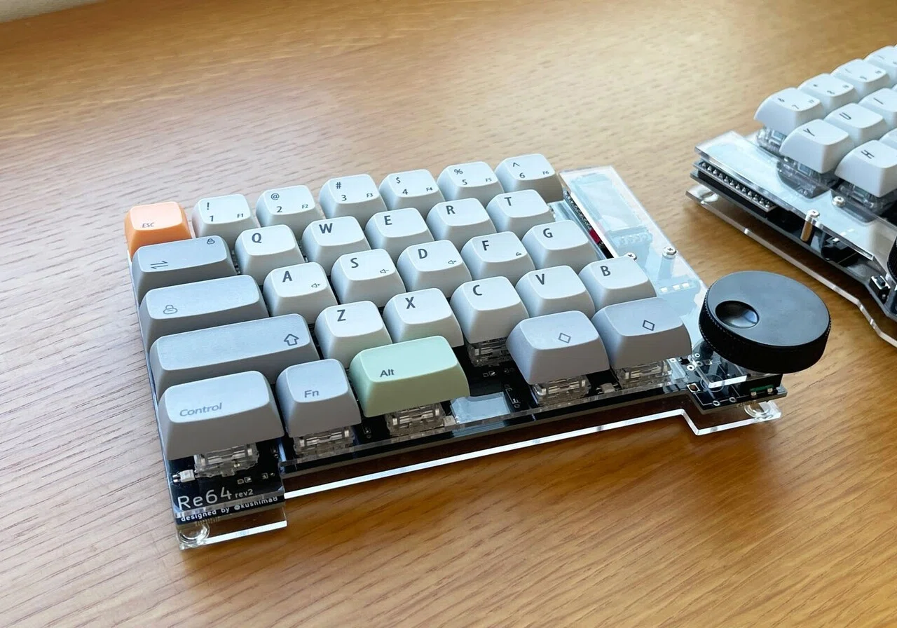 ロータリーエンコーダー搭載 左右分割キーボードRe64_Rev2を使ってみた