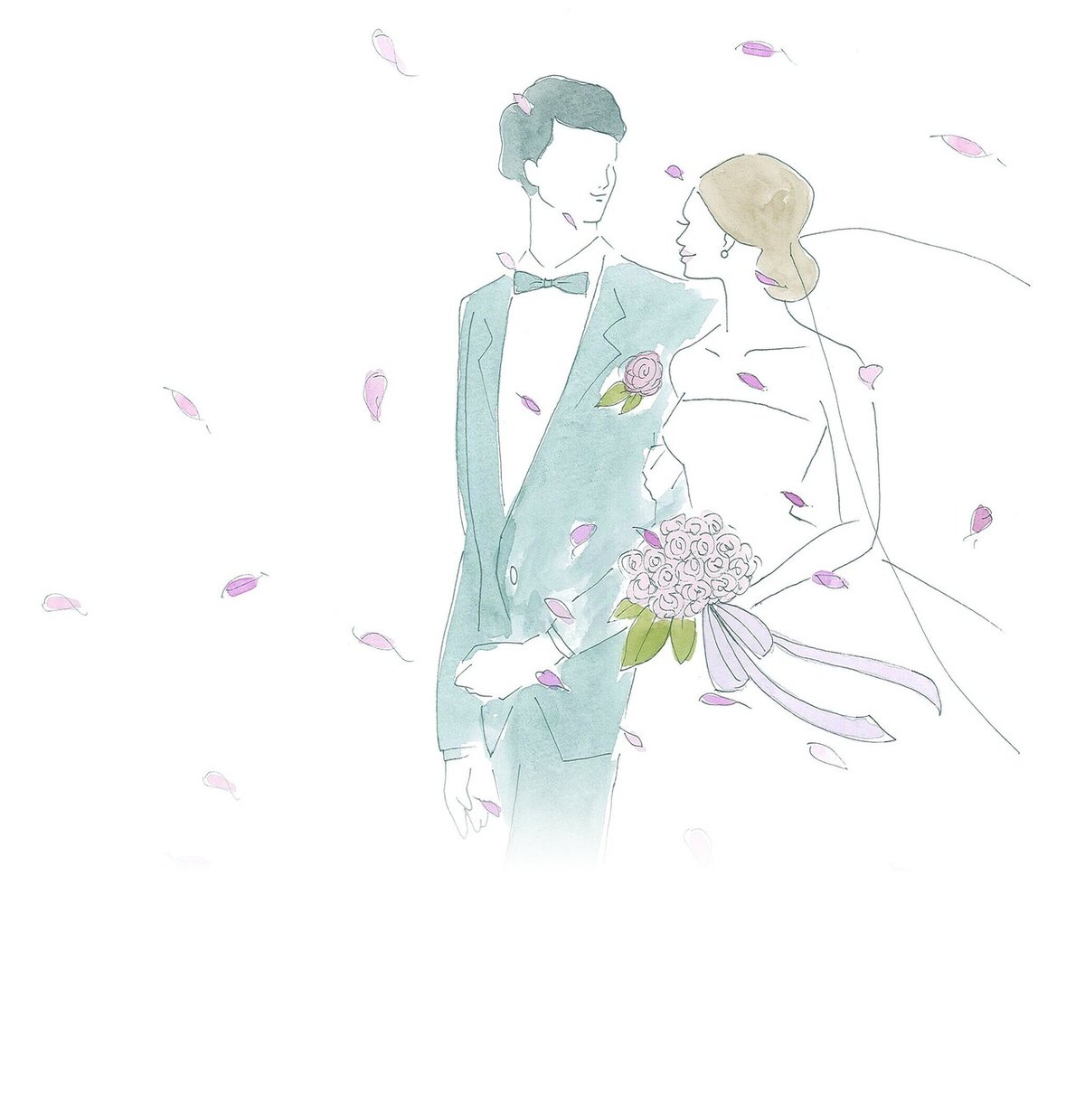 イラスト_新郎新婦