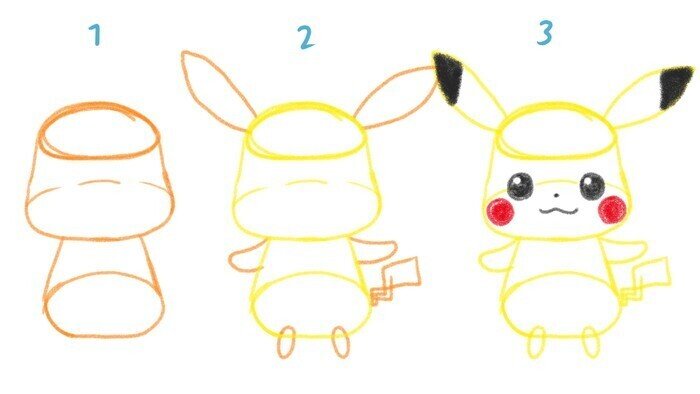 超かんたん ピカチュウの描き方 カノカ Note
