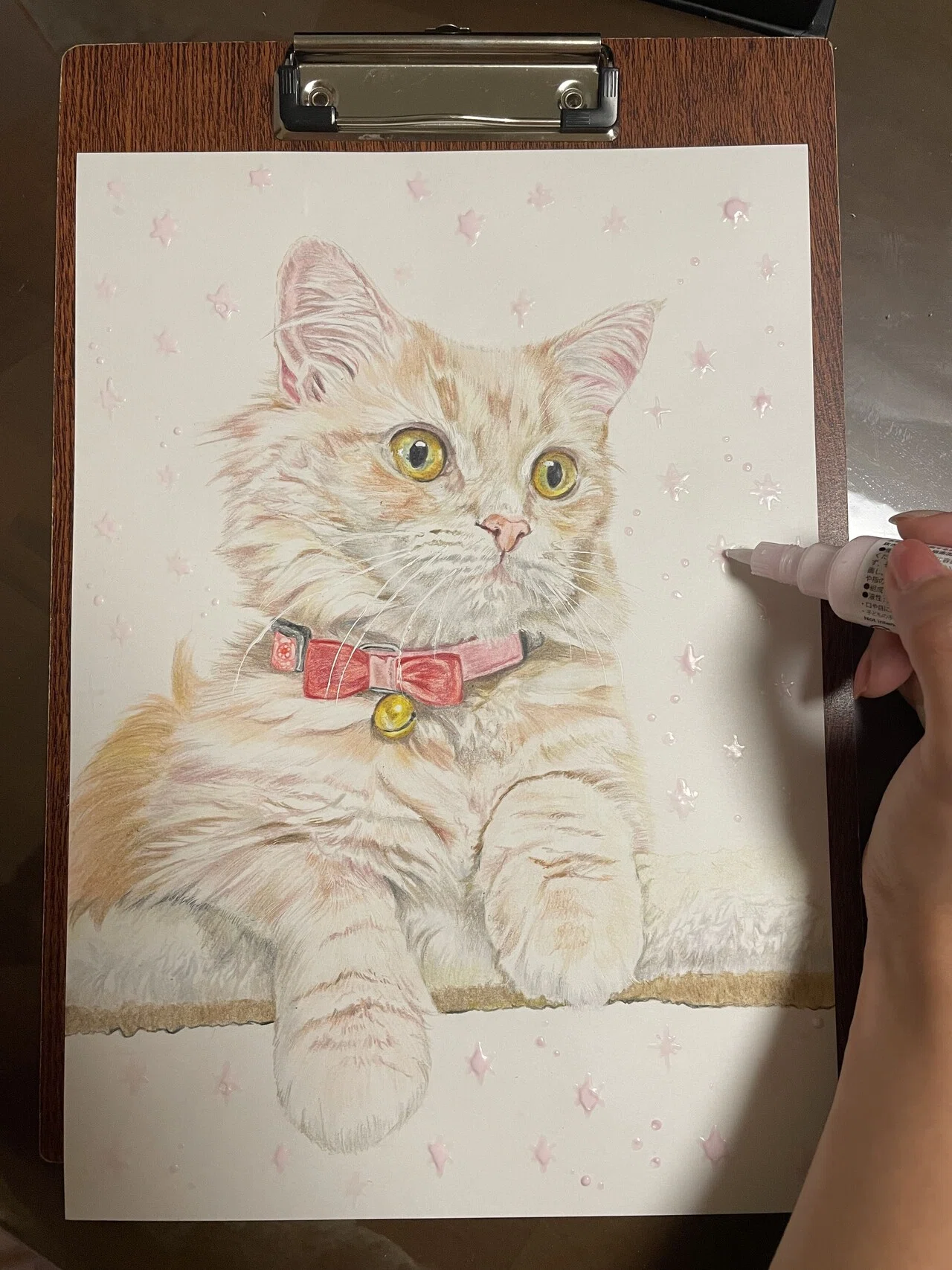 色鉛筆とパステルを使った似顔絵メイキング｜Ryushion