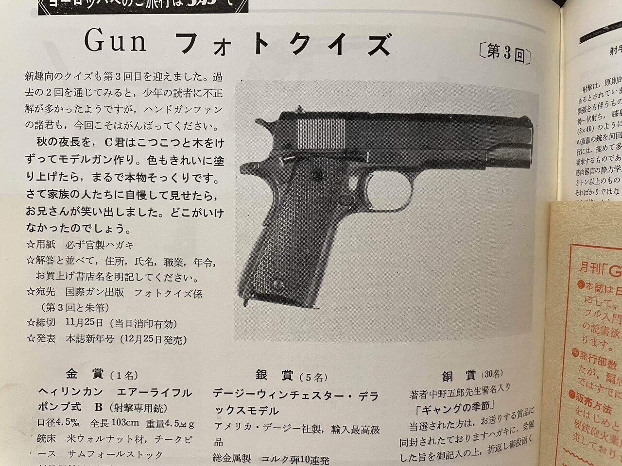 月刊Gun 1963年 11月号｜チーコ