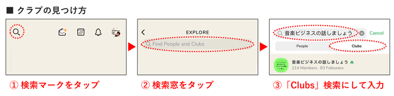 Clubの探し方