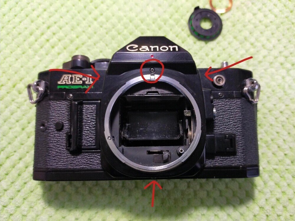 Canon AE-1 PROGRAMの分解|フィルムカメラ修理のアクアカメラ Canon AE-1 PROGRAMの分解|フィルムカメラ修理のアクアカメラ