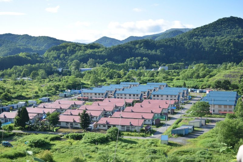 北炭清水沢炭鉱ズリ山からの風景