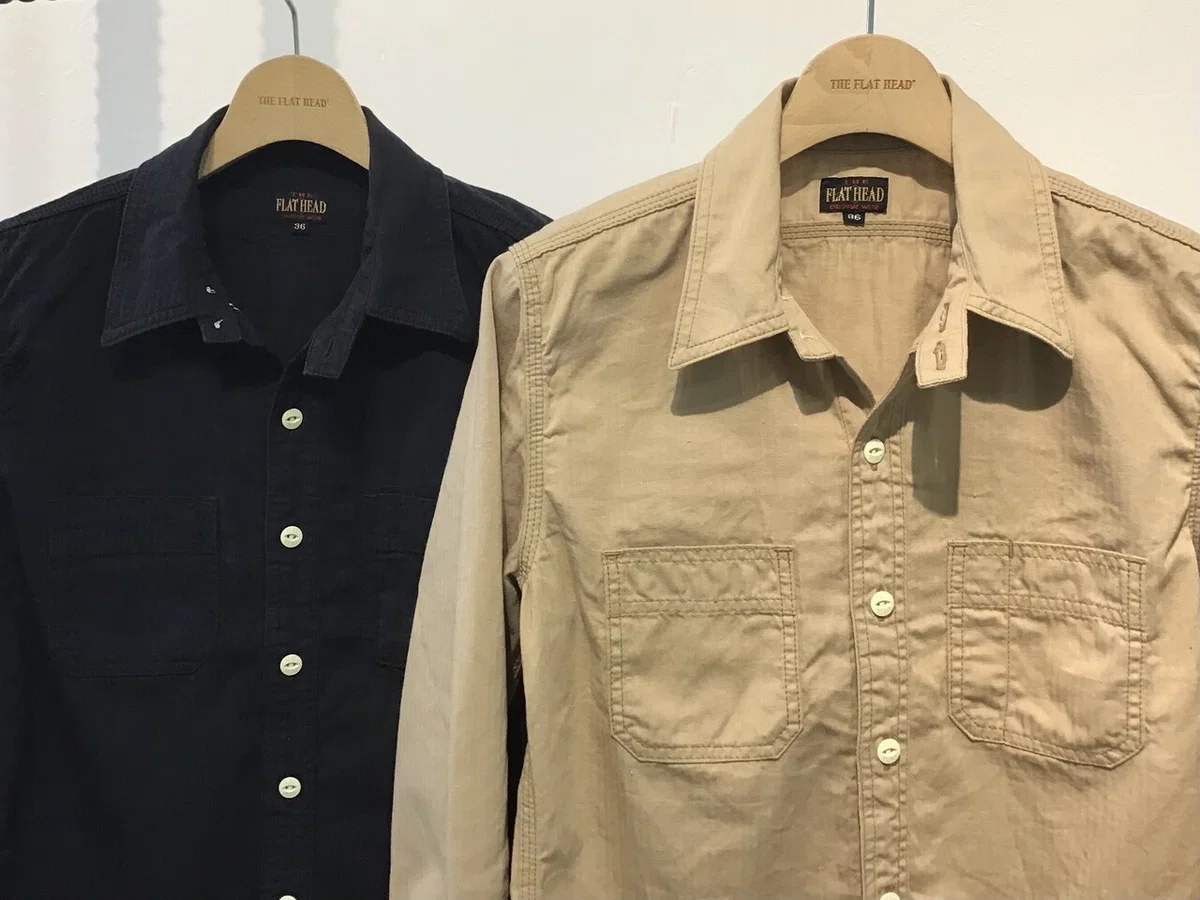 FLAT HEAD 大阪店】～フラットヘッドのヘリンボーンワークシャツのご 
