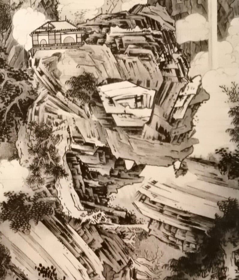 福田美蘭、historical landscape、希少な額装用画集より、美品 福田美蘭、historical landscape、希少な額装用画集より 絵画