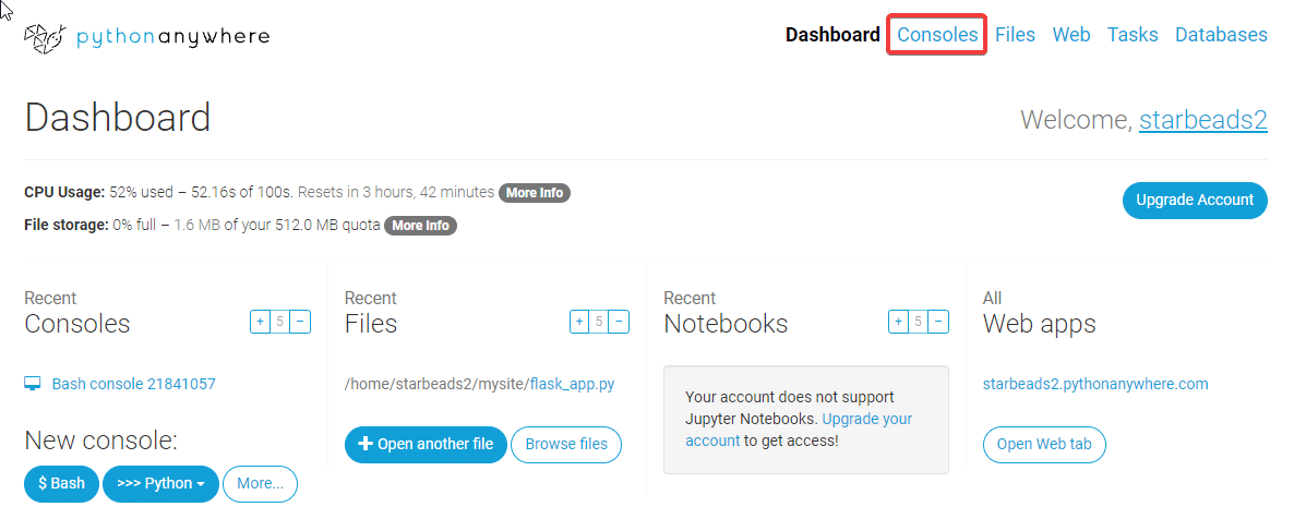 Pythonanywhereでブラウザ操作の自動化環境が5分で作成可能 すたびー Sierから社内seに転職 Note Pythonanywhereでブラウザ操作の自動化環境が5分で作成可能 すたびー Sierから社内seに転職 Note