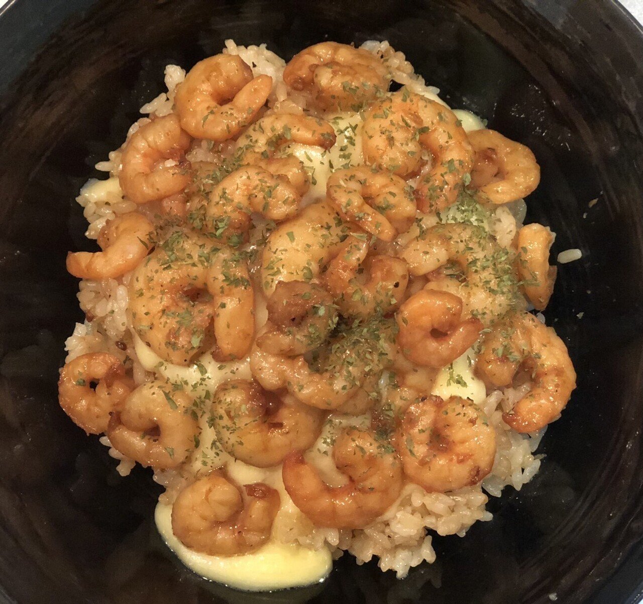 料理》男飯No.162 ｶﾞﾘﾊﾞﾀ海老ﾁｰｽﾞ丼｜えいと