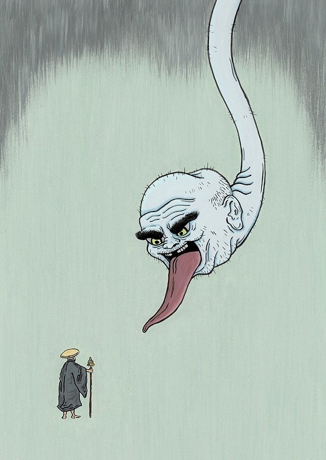 見た目の怖さと悪さは一致するのかしないのか。http://www.kakimono.biz/illustration/424.html