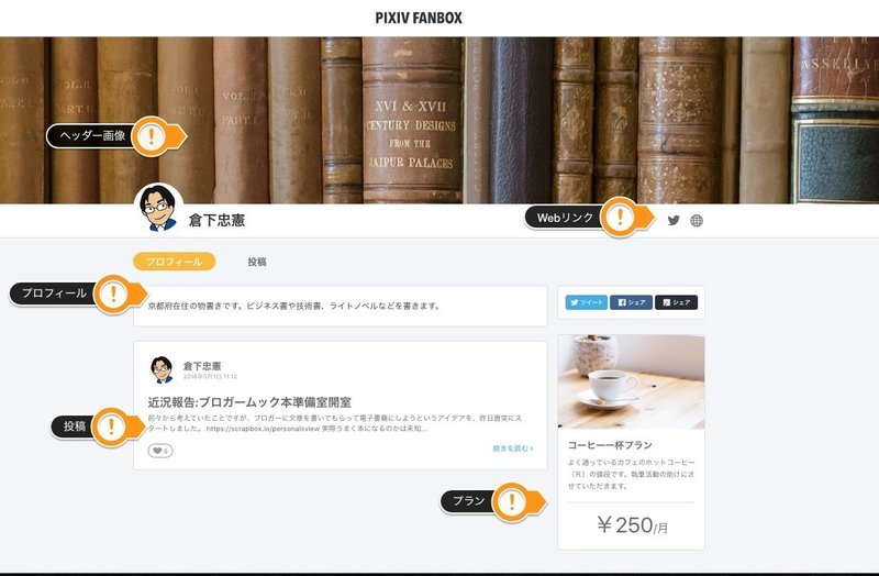 Pixivfanboxページの5つの要素 倉下忠憲 Note Pixivfanboxページの5つの要素 倉下忠憲 Note