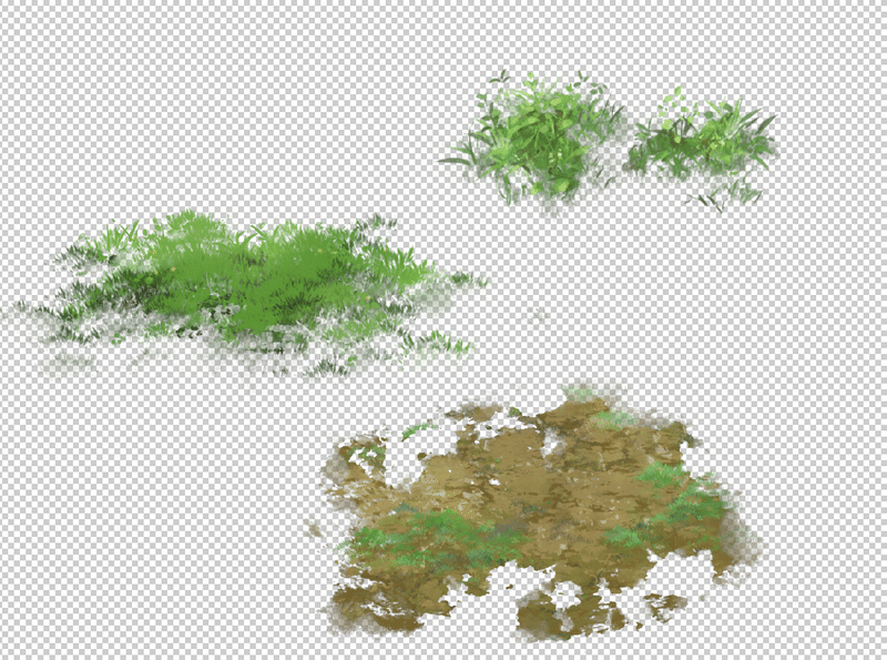 パターンの下地透明例