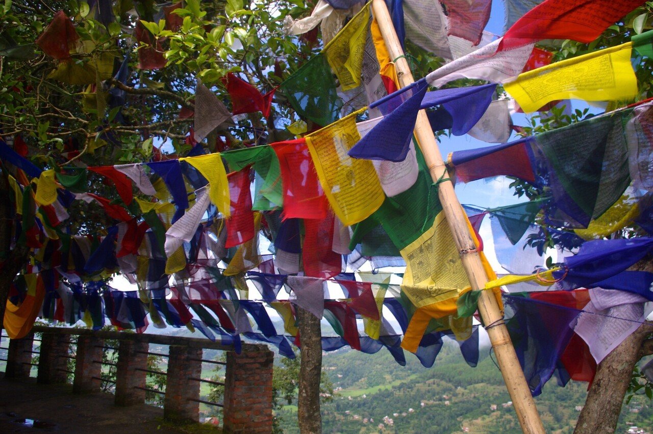 チベット経文の布の旗 5色セット チベット経文の布の旗 5色セット 送料無料】 【50本セット】タルチョー【約